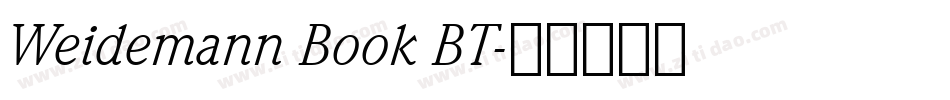 Weidemann Book BT字体转换